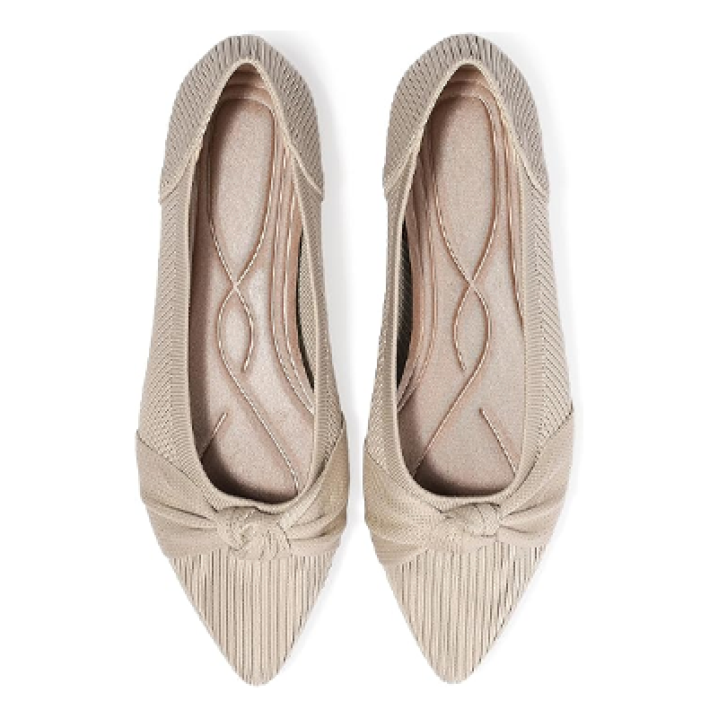 Women's Flats Shoes Comfortable Dressy Pointed Toe Knit Washable Ballet Flat