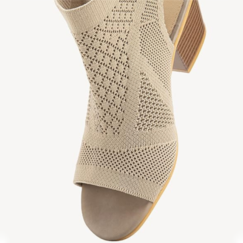 Women's Chunky Open-Toed Slip-on High-Heeled Sandals