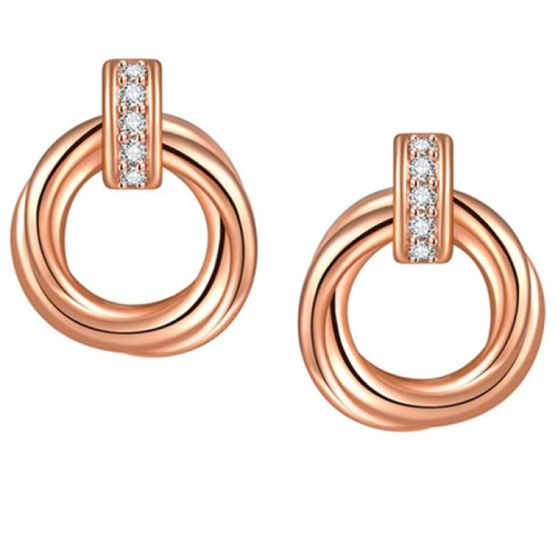 Silver-Plated Contemporary Drop Earrings
