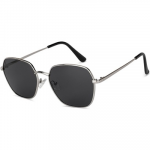 Unisex Grey Lens & Gunmetal-Toned Other Sunglasses with UV Protected Lens