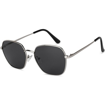 Unisex Grey Lens & Gunmetal-Toned Other Sunglasses with UV Protected Lens