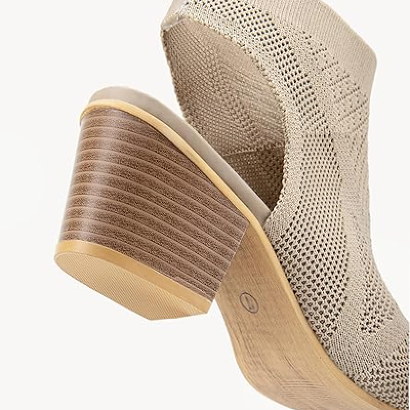 Women's Chunky Open-Toed Slip-on High-Heeled Sandals