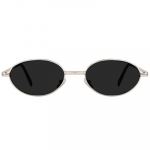 Unisex Oval Sunglasses with UV Protected Lens