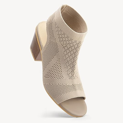 Women's Chunky Open-Toed Slip-on High-Heeled Sandals