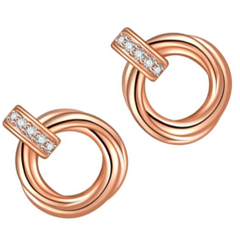 Silver-Plated Contemporary Drop Earrings