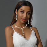 Rhinestone Jewelry Set Sparkly Prom Jewelry Necklace Wedding Necklace for Women