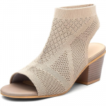 Women's Chunky Open-Toed Slip-on High-Heeled Sandals