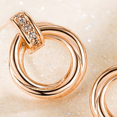 Silver-Plated Contemporary Drop Earrings