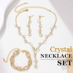 Rhinestone Jewelry Set Sparkly Prom Jewelry Necklace Wedding Necklace for Women